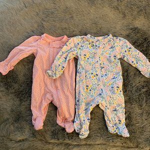 Baby Girls' 2pk Floral Sleep N' Play - Just One Yo